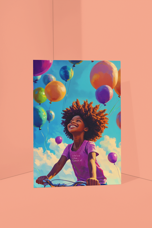 "Chase Dreams" Greeting Card for Kids (Girl)